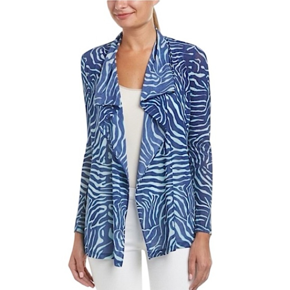 J. McLaughlin Balboa Knit Mesh Breakaway Cardi size L
